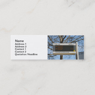 Bus Stop Sign in Berlin Mini Business Card