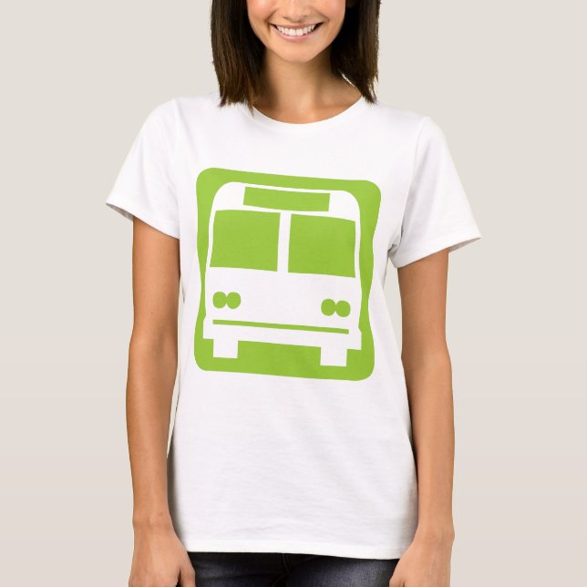 Bus symbol - Black T-Shirt (Front)