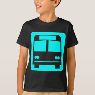 Bus symbol - Cyan T-Shirt