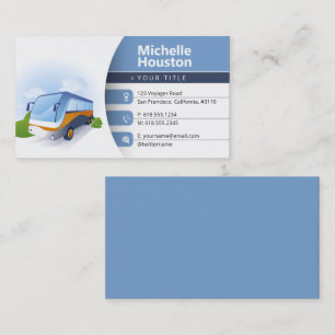 Bus Tour   Travel Agent Business Card