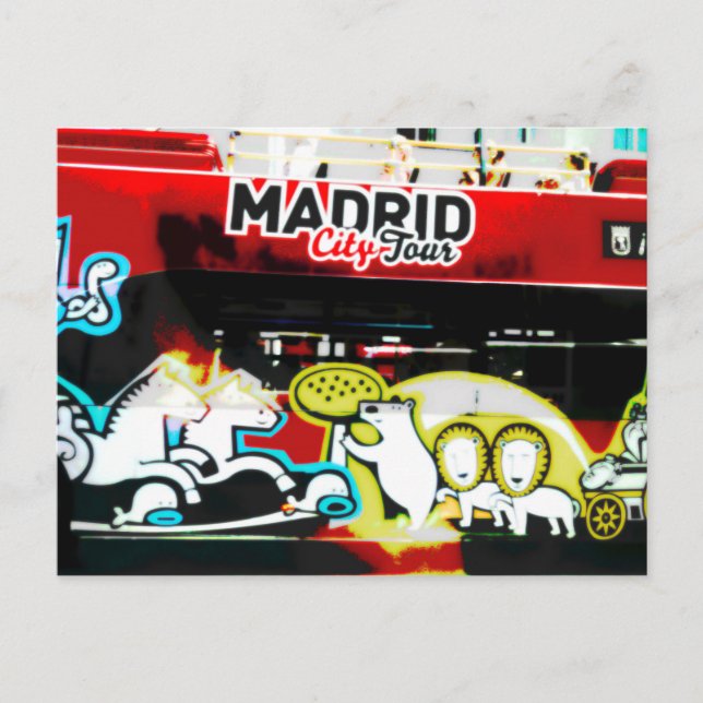 Bus turístico de Madrid (España) Postcard (Front)