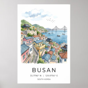 Busan Harbour Art Print South Korea Coastal Scene