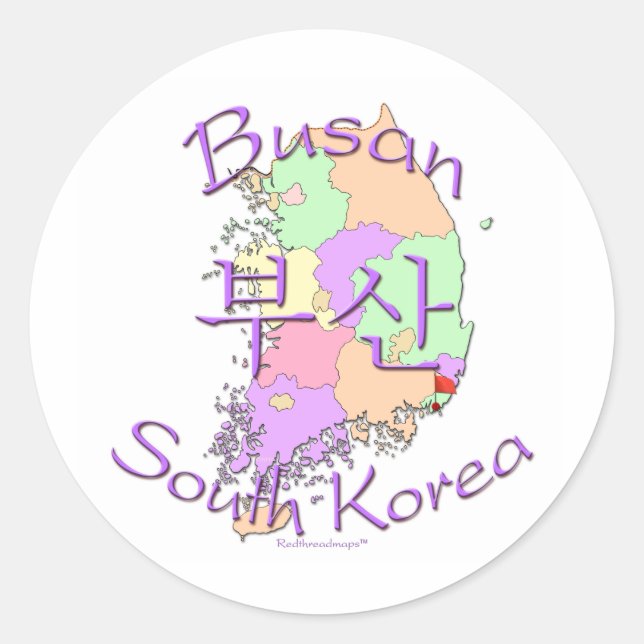 Busan South Korea Classic Round Sticker (Front)