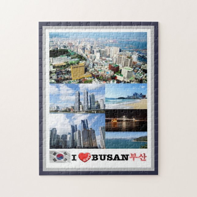 Busan - South Korea - I Love - Jigsaw Puzzle (Vertical)