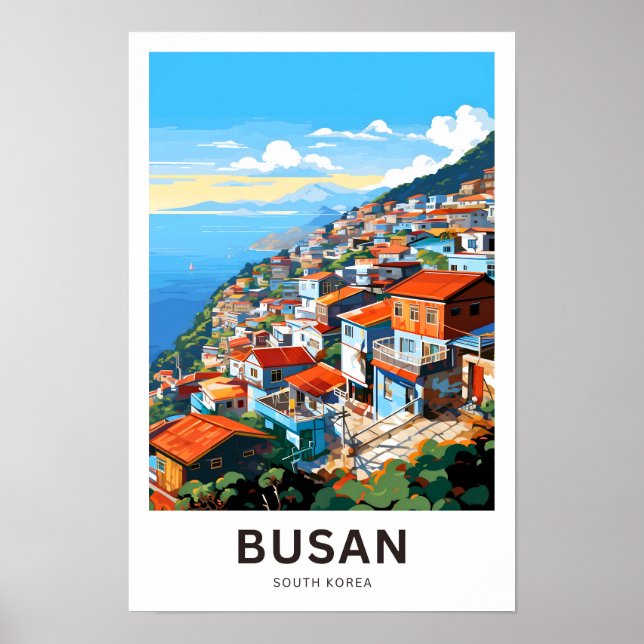 Busan South Korea Travel Print (Front)