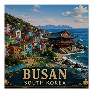 🧲 Busan South Korea Vacation Memory For Travelers Poster