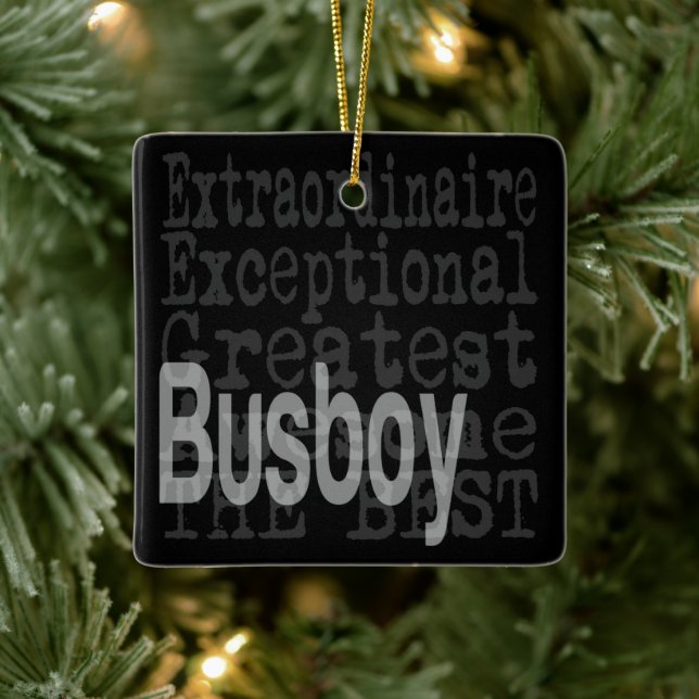 Busboy Extraordinaire Ceramic Ornament (Tree)