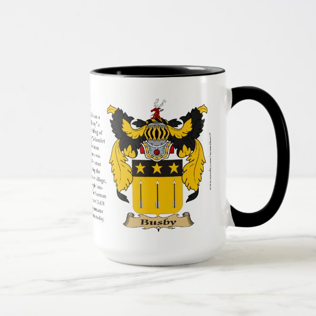 Busby Family Coat of Arms Mug (Right)