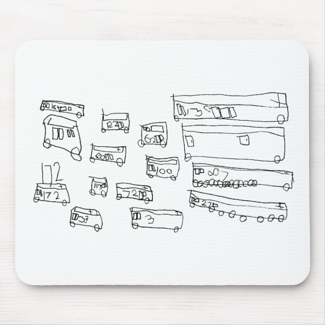 Buses Mouse Pad (Front)