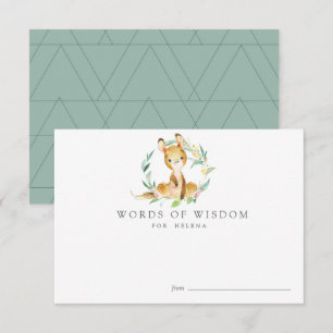 Bush Baby Kangaroo Baby Shower Advice Cards