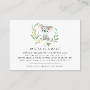 Bush Baby Koala Baby Shower Book Request Cards