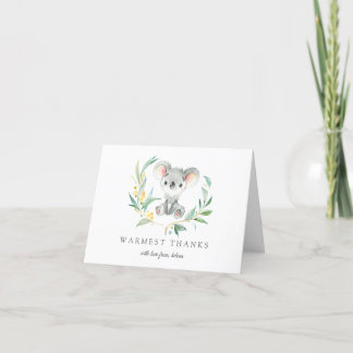Bush Baby Koala Carte de Merci personnalisée