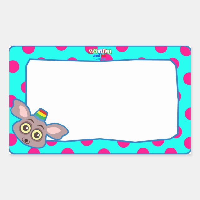 Bush Baby Name Tag Sticker (Front)