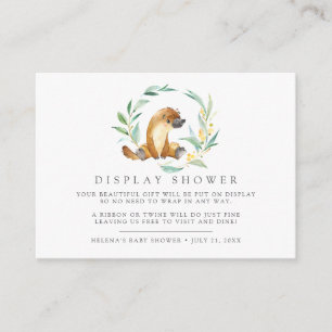 Bush Baby Platypus Baby Shower Gift Display Enclosure Card
