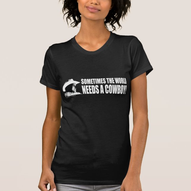 BUSH-Cowboy-Hat-White T-Shirt (Front)