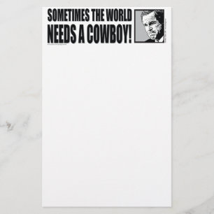 BUSH--COWBOY-White Stationery