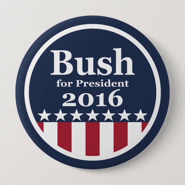 Bush for President 2016 Campaign Buttons (Front)