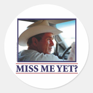 BUSH-HAT.-white-eps Classic Round Sticker