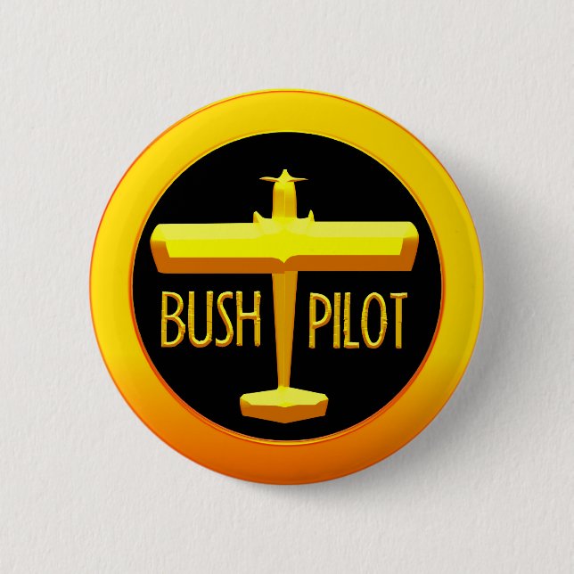 Bush Pilot 2 Inch Round Button (Front)