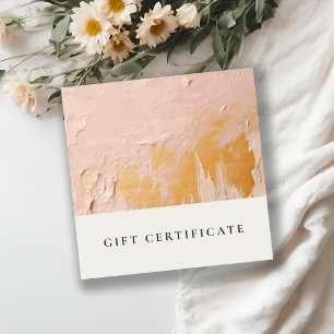 Bush Pink Gold Oil Paint Texture Gift Certificate