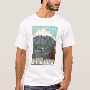 Bush Plane & Fishing - Anchorage, Alaska T-Shirt