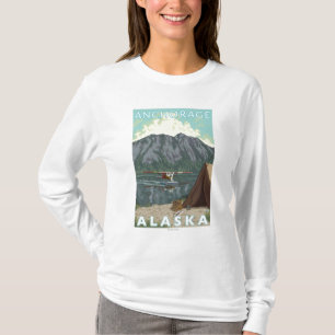 Bush Plane & Fishing - Anchorage, Alaska T-Shirt