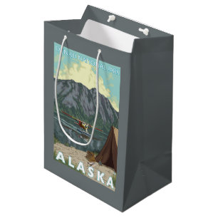 Bush Plane & Fishing - Denali Nat'l Park, Medium Gift Bag
