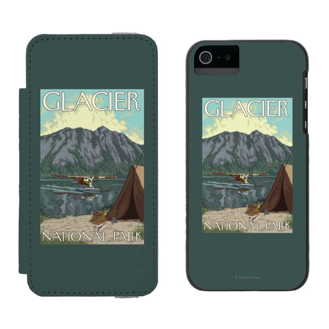 Bush Plane & Fishing - Glacier National Park, MT Incipio iPhone Wallet Case (Side by Side)