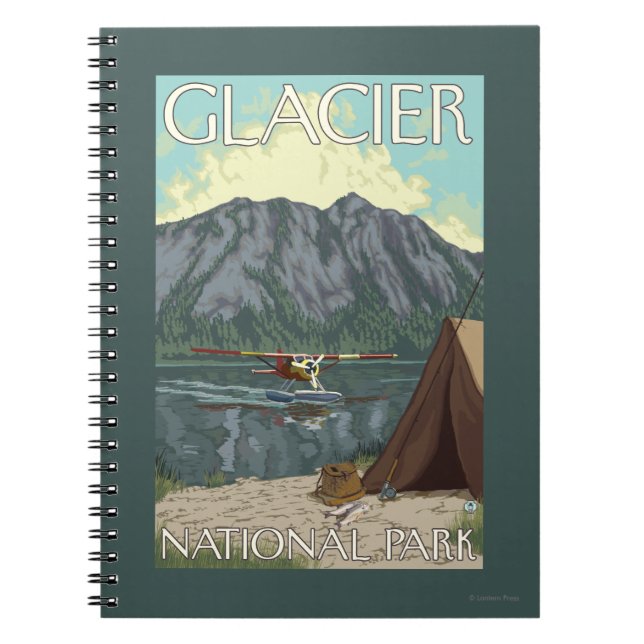Bush Plane & Fishing - Glacier National Park, MT Notebook (Front)