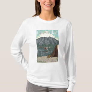 Bush Plane & Fishing - Glacier National Park, MT T-Shirt