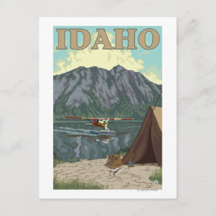 Bush Plane & Fishing - Idaho Postcard