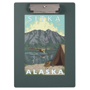 Bush Plane & Fishing - Sitka, Alaska Clipboard