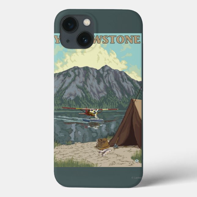 Bush Plane & Fishing - Yellowstone National Case-Mate iPhone Case (Back)