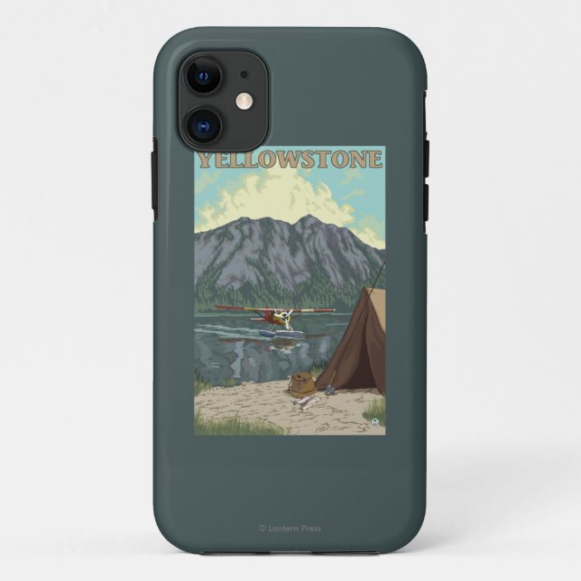 Bush Plane & Fishing - Yellowstone National Case-Mate iPhone Case (Back)
