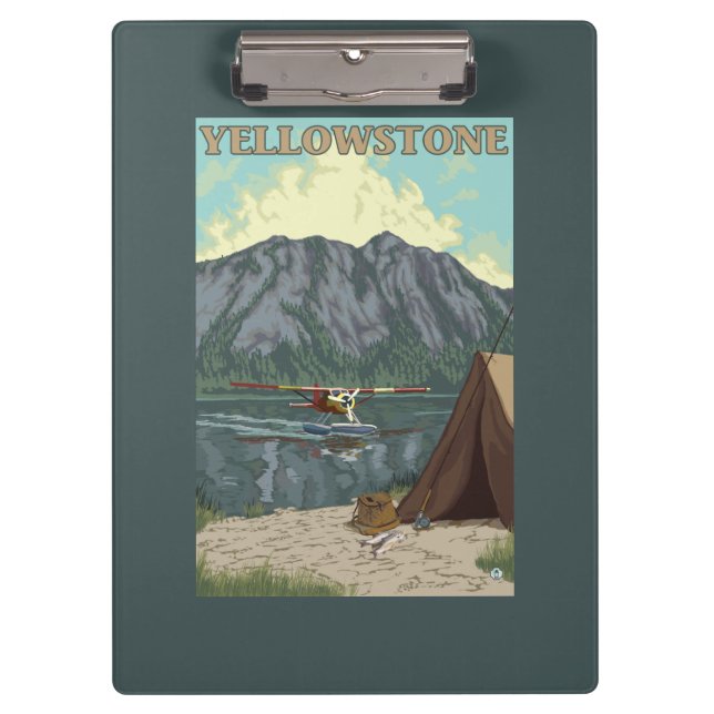 Bush Plane & Fishing - Yellowstone National Clipboard (Front)