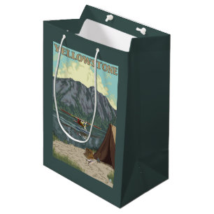 Bush Plane & Fishing - Yellowstone National Medium Gift Bag