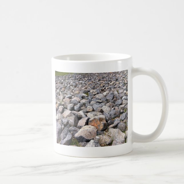 Bush setting of man made rock formation pattern coffee mug (Right)
