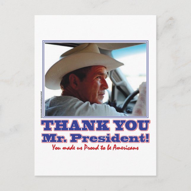 Bush-Thank-You-American Postcard (Front)
