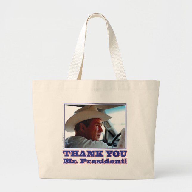 Bush-Thank-You Large Tote Bag (Front)