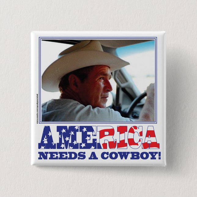 BushAMERICA 2 Inch Square Button (Front)