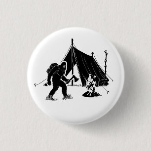 Bushcraft Adventure Camping Bigfoot 1 Inch Round Button