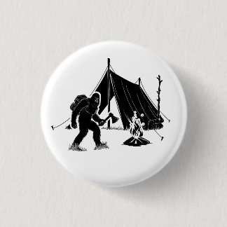 Bushcraft Adventure Camping Bigfoot 1 Inch Round Button