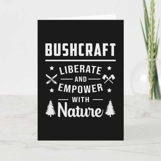 Bushcraft Apocalypse Survival Outdoor Funny Gift Card (Front)
