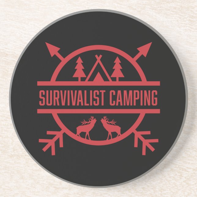 Bushcraft  Nature Survivalist Coaster (Front)
