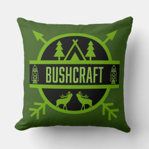 Bushcraft Nature Survivalists Throw Pillow