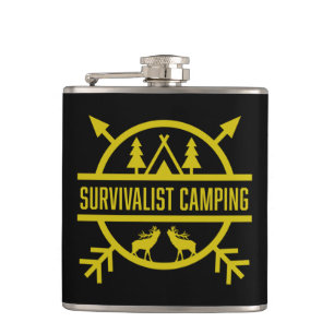 Bushcraft Outdoor Survivalist  Hip Flask