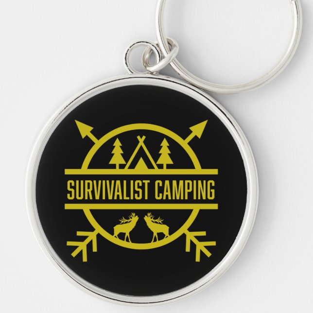 Bushcraft Outdoor Survivalist  Keychain (Front)