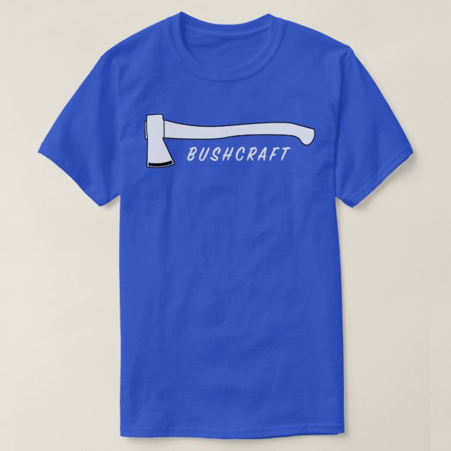 Bushcraft Simple Axe Outline 2 T-Shirt (Design Front)