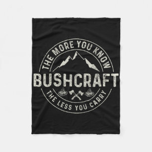 Bushcraft Survival Outdoor Camping Camper Bushcraf Fleece Blanket