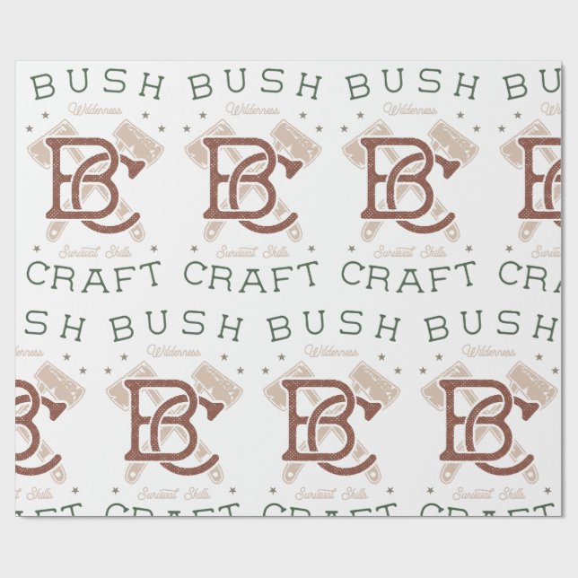 Bushcraft Survival Skills Wilderness Camping Wrapping Paper (Flat)
